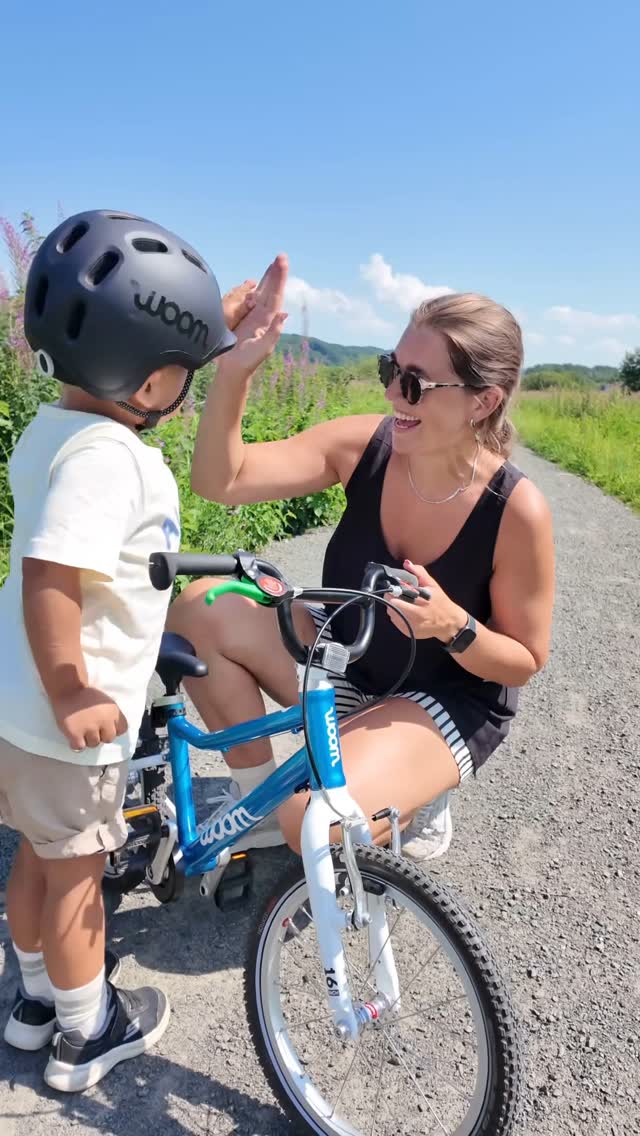 Instagram post by @louisehjacobsen_ for Woom Bikes. Caption reads: Det her er virkelig noget at det vildeste jeg har....