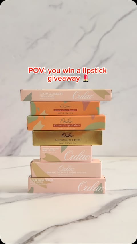 Instagram post by @aldijana0812 for Oulac Cosmetics. Caption reads: I still can’t believe I won this Oulac Cosmetics....