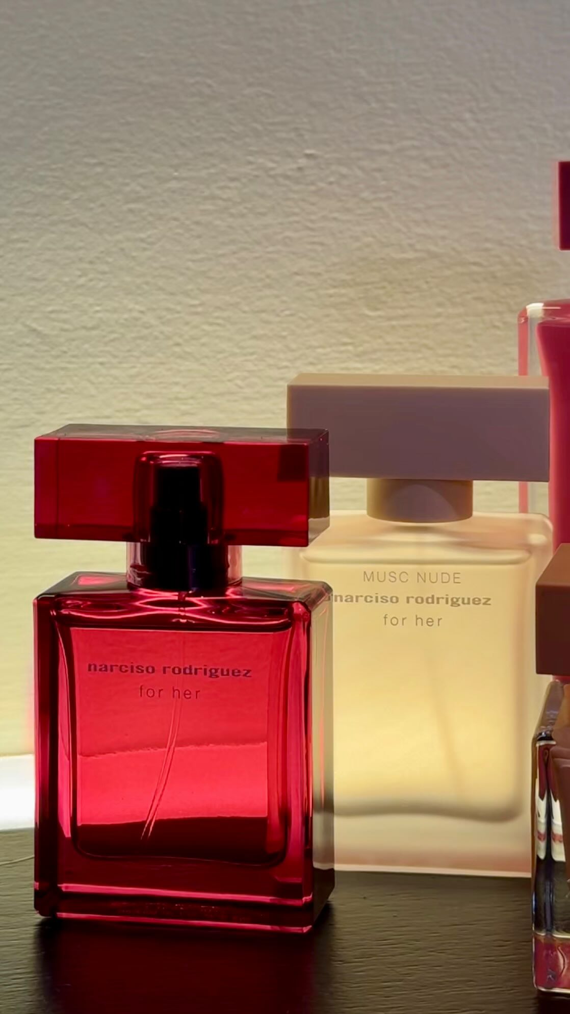 Instagram post by @matinamina for narciso rodriguez. Caption reads: For her intense by @narciso_rodriguez....