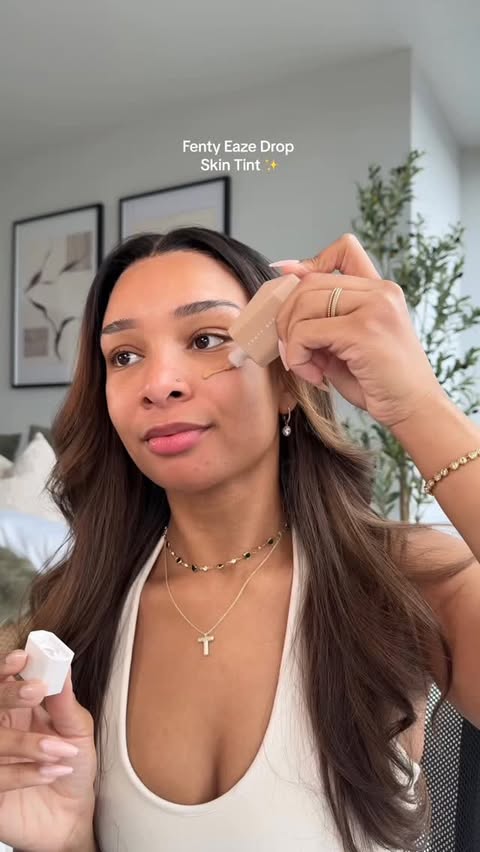 Instagram post by @taneamarie for FENTY BEAUTY BY RIHANNA. Caption reads: Today is the day… 🤭 #FentyBeautyPartner....