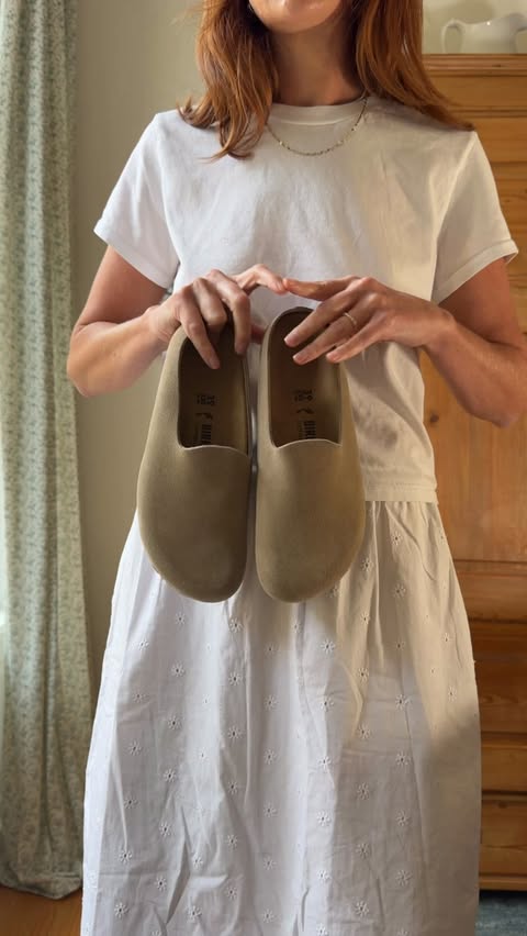 Instagram post by @alexismaymcmullin for Birkenstock. Caption reads: My go to shoe all year round @birkenstockusa....