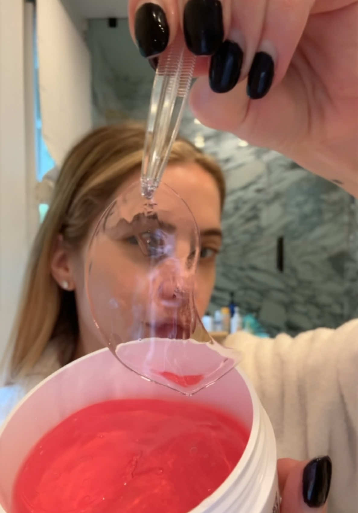 TikTok post by @ashleybenson for COSRX. Caption reads: Pre-event skin prep with @COSRX Official the first....