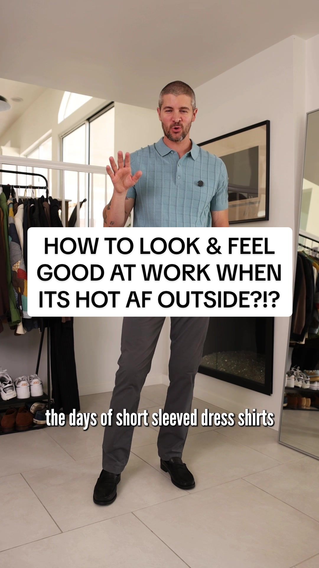 TikTok post by @parkeryorksmith for Kohl's. Caption reads: Look good at work with @Kohl’s pieces. Shop them....