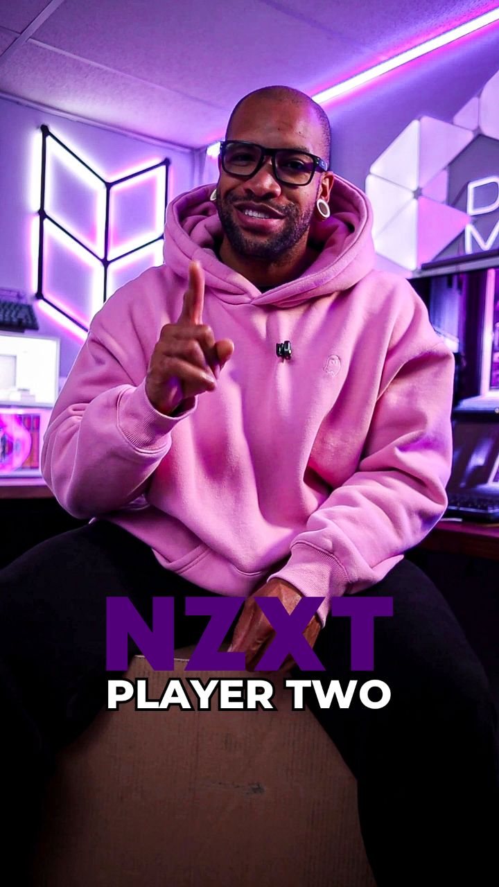 Instagram post by @pegcity8bit for NZXT. Caption reads: #ad Unboxing @nzxt's PLAYER TWO PC 

#nzxt....