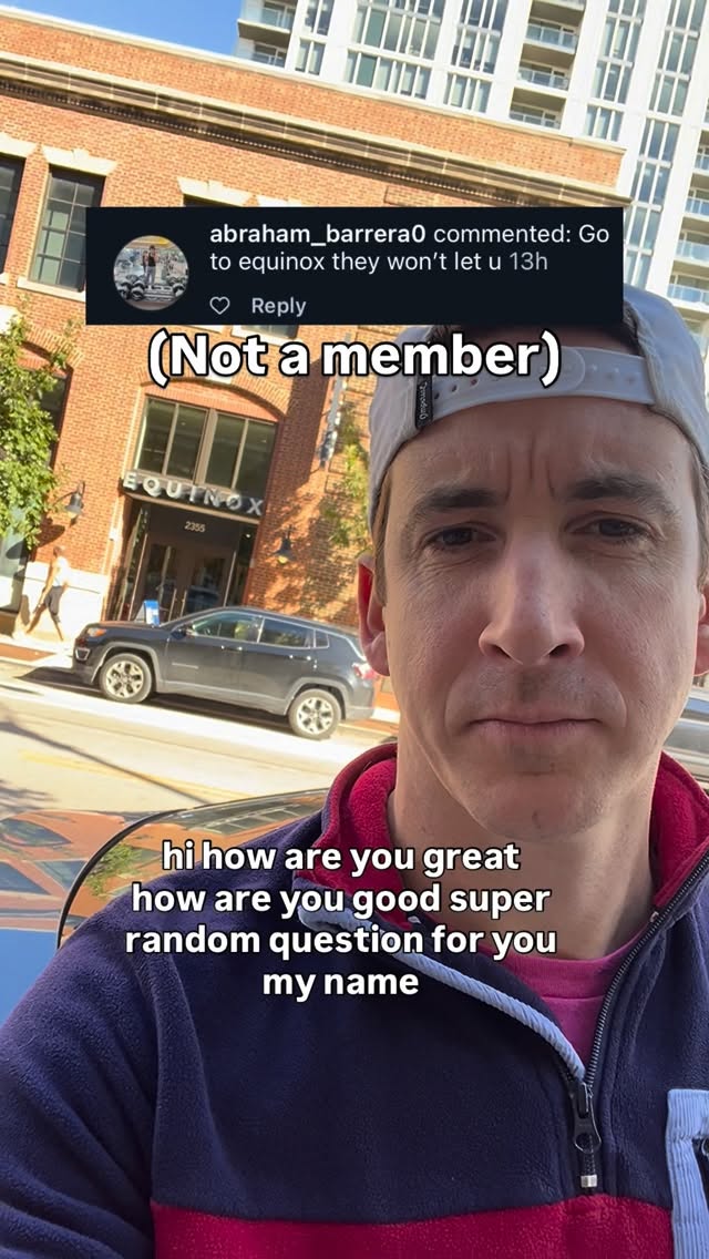 Instagram post by @1million_pullups for Equinox. Caption reads: Honestly, I’m surprised

@equinox has 100+ gyms....