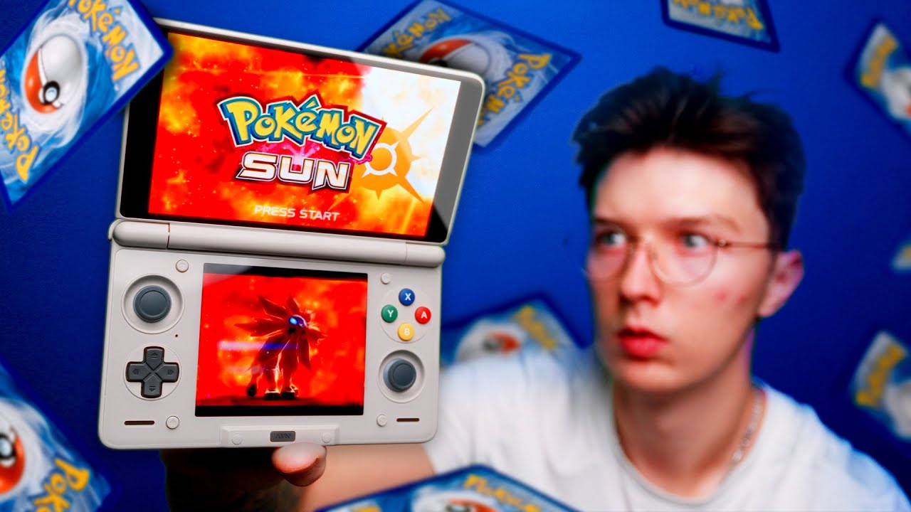 YouTube post by @Isaac-OS for Displate. Caption reads: The World's Greatest Pokémon Handheld.