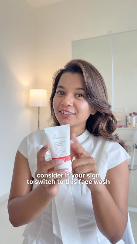 Instagram post by @nyraa__s for Dermatouch. Caption reads: [...] that actually help your skin? 👀 Dermatouch....