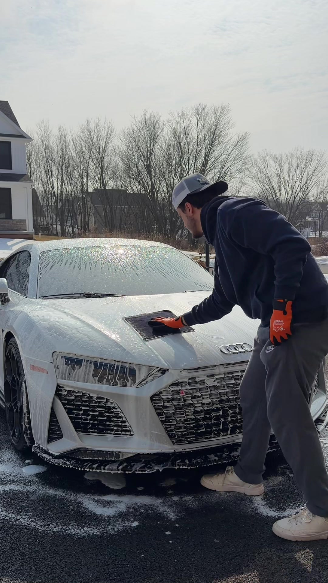 TikTok post by @jordantheodore for Blackline Car Care. Caption reads: I’m truly speechless.. wow😮 @Blackline Car Care....