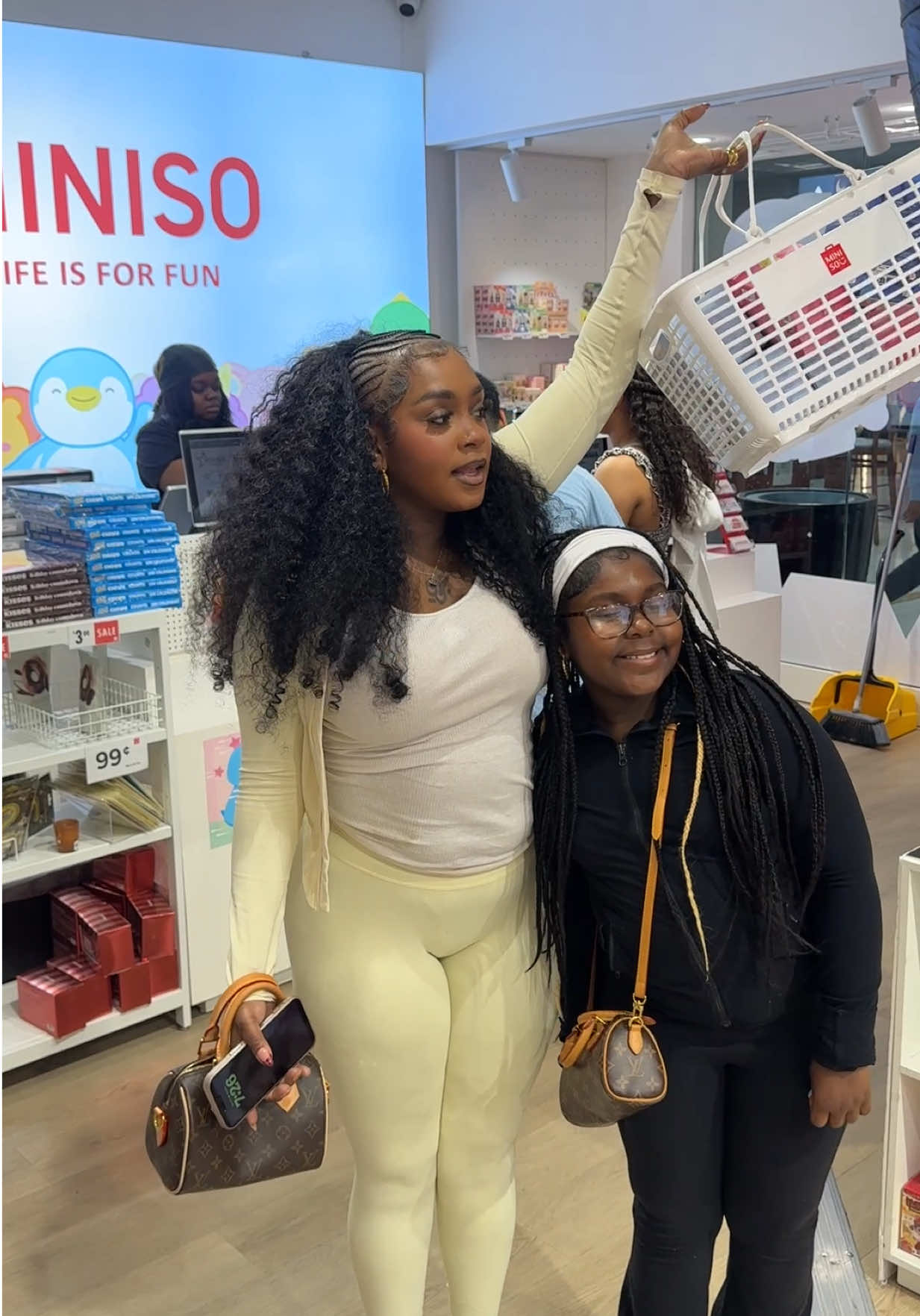 TikTok post by an influencer for MINISO. Caption reads: [...] love a good shopping spree at @MINISO....