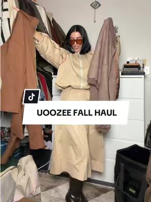 TikTok post by @nattythebratty for uoozee. Caption reads: @UOOZEE USA Fall Picks 🤎 #uoozee #uoozeehaul....