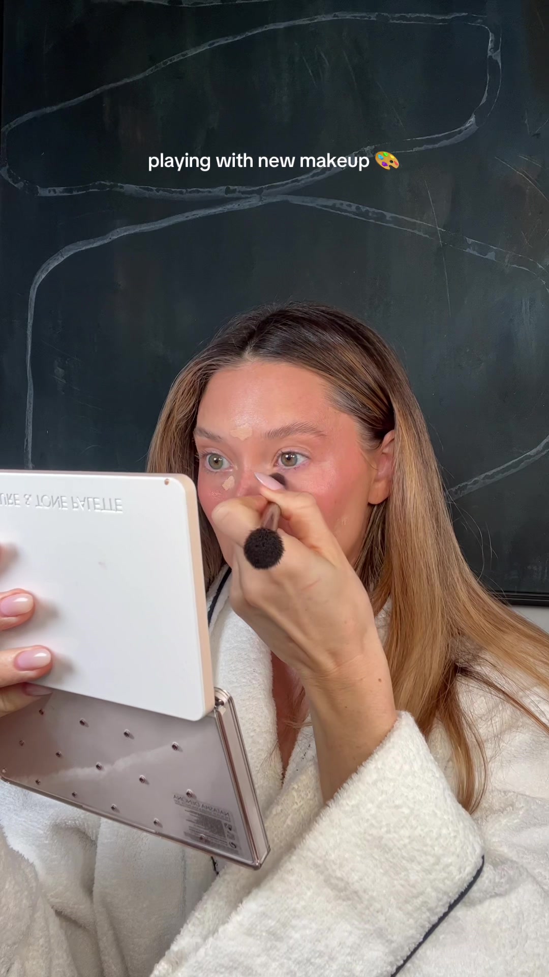 TikTok post by @makeupxka for MAKEUP BY MARIO. Caption reads: [...] my phone is glitching w the freezes ! also....