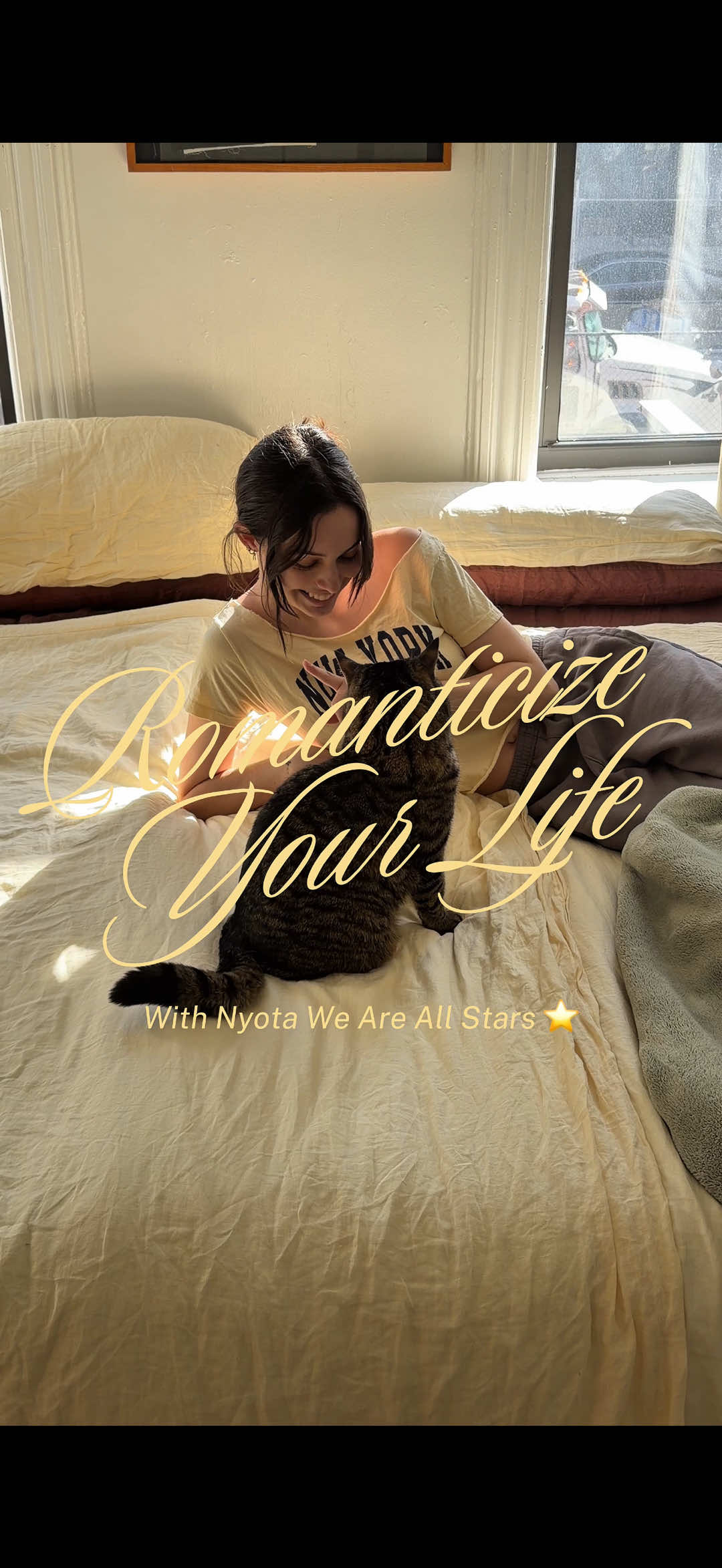 TikTok post by @bellymayme for Pop Mart. Caption reads: [...] your sign to romanticize your life ⭐️....