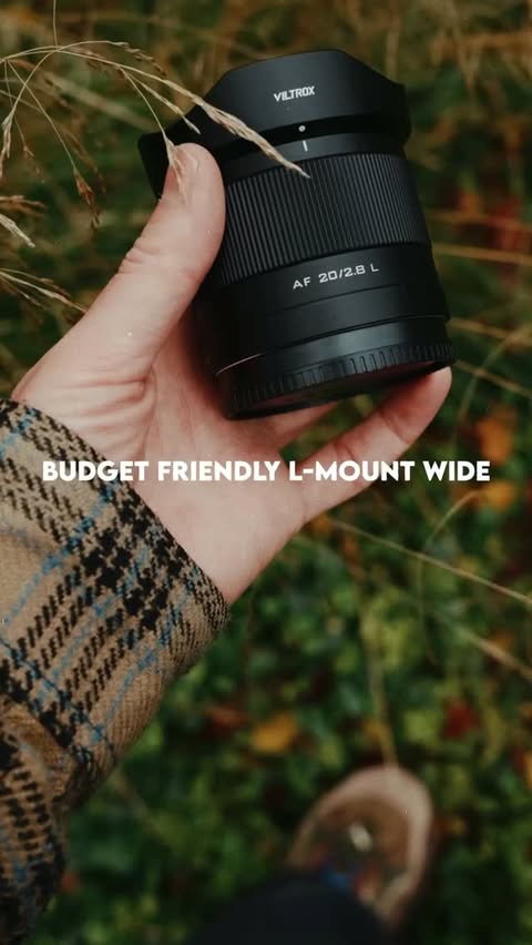 Instagram post by @rossandhisjpegs for Viltrox. Caption reads: The new @viltrox.official 20mm f2.8 for L-Mount....