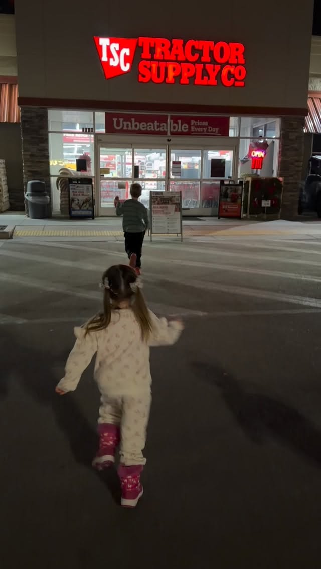 Instagram post by @swimmer_2_winner for Tractor Supply. Caption reads: A tractor supply trip! I can’t wait to see who....