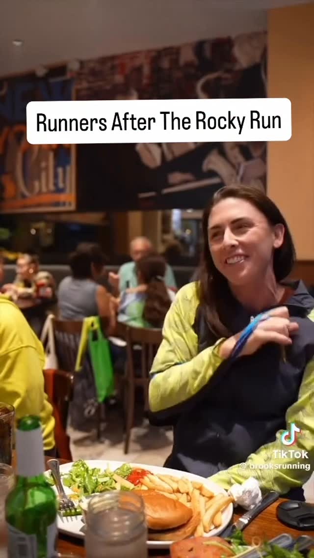 Instagram post by @wooder_ice for Brooks Running. Caption reads: The medal does look cool tho 🥇 

Movie....