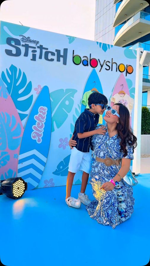 Instagram post by @aieshamohsin for Babyshop. Caption reads: [...] up at the most colourful event by....