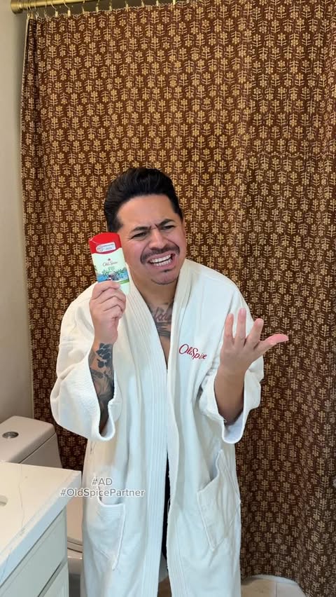 Instagram post by @kennalovescisco for Old Spice. Caption reads: #AD #OldSpicePartner Escape to 24/7 Freshness with....