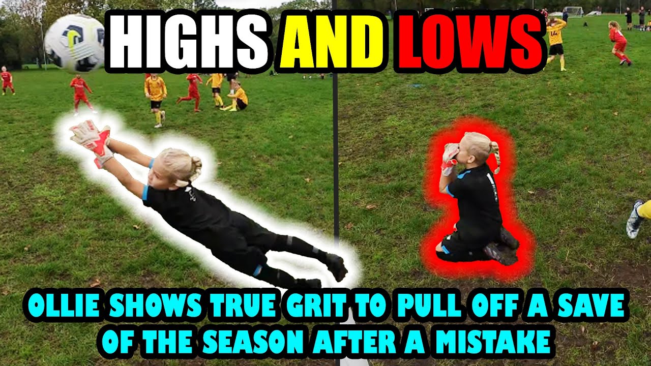 YouTube post by @fatherandsongoalkeeping for The One Glove. Caption reads: [...] / ollierussellgk gloves powered by....