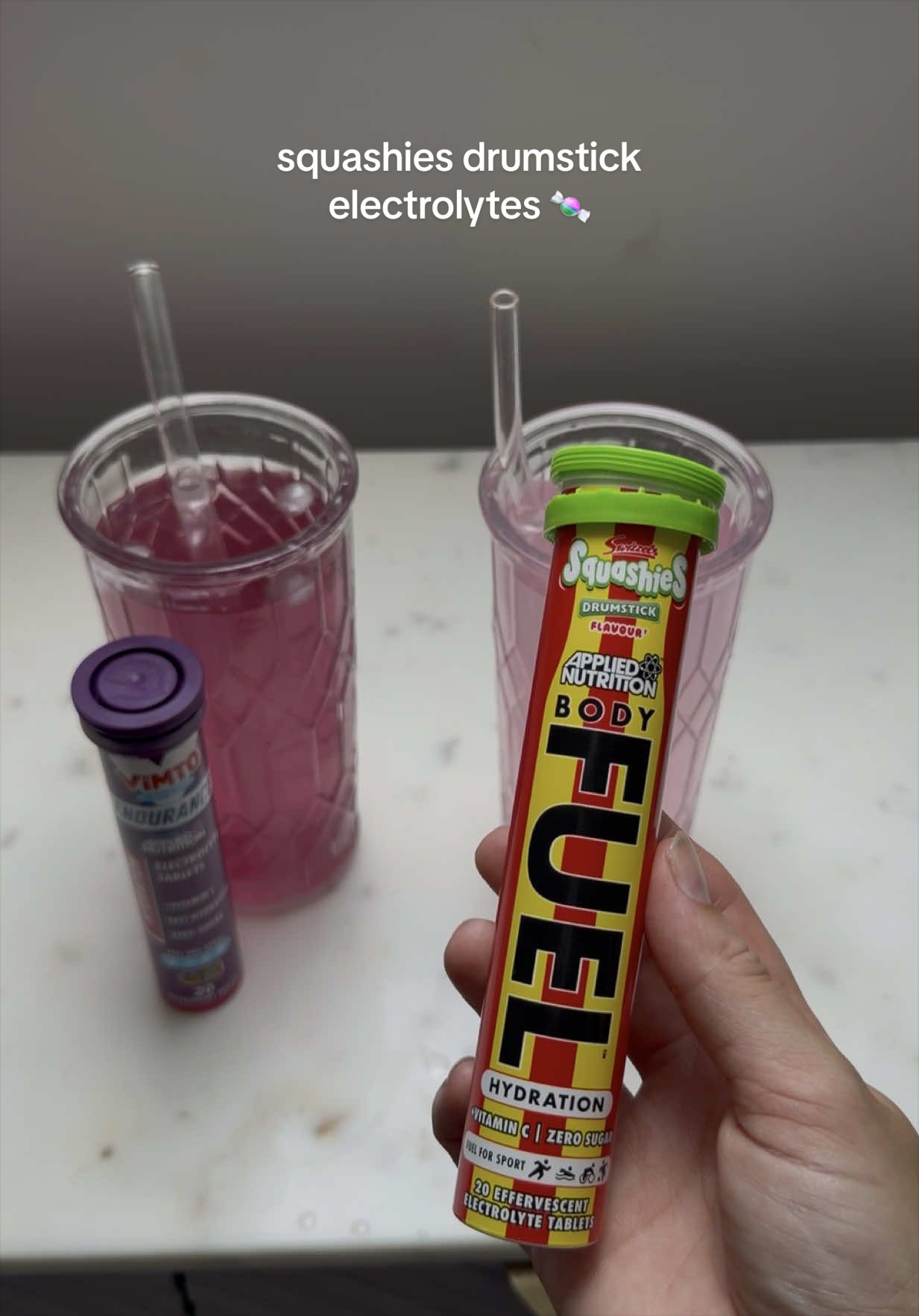 TikTok post by @sashamoorex for Applied Nutrition. Caption reads: [...] I might actually prefer!!) 🍬🍬 @Applied....