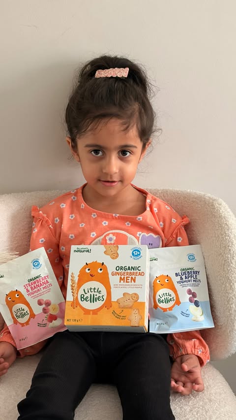 Instagram post by @everyday.biz for Little Bellies. Caption reads: New favourite snack from @littlebellies 😍 Our....