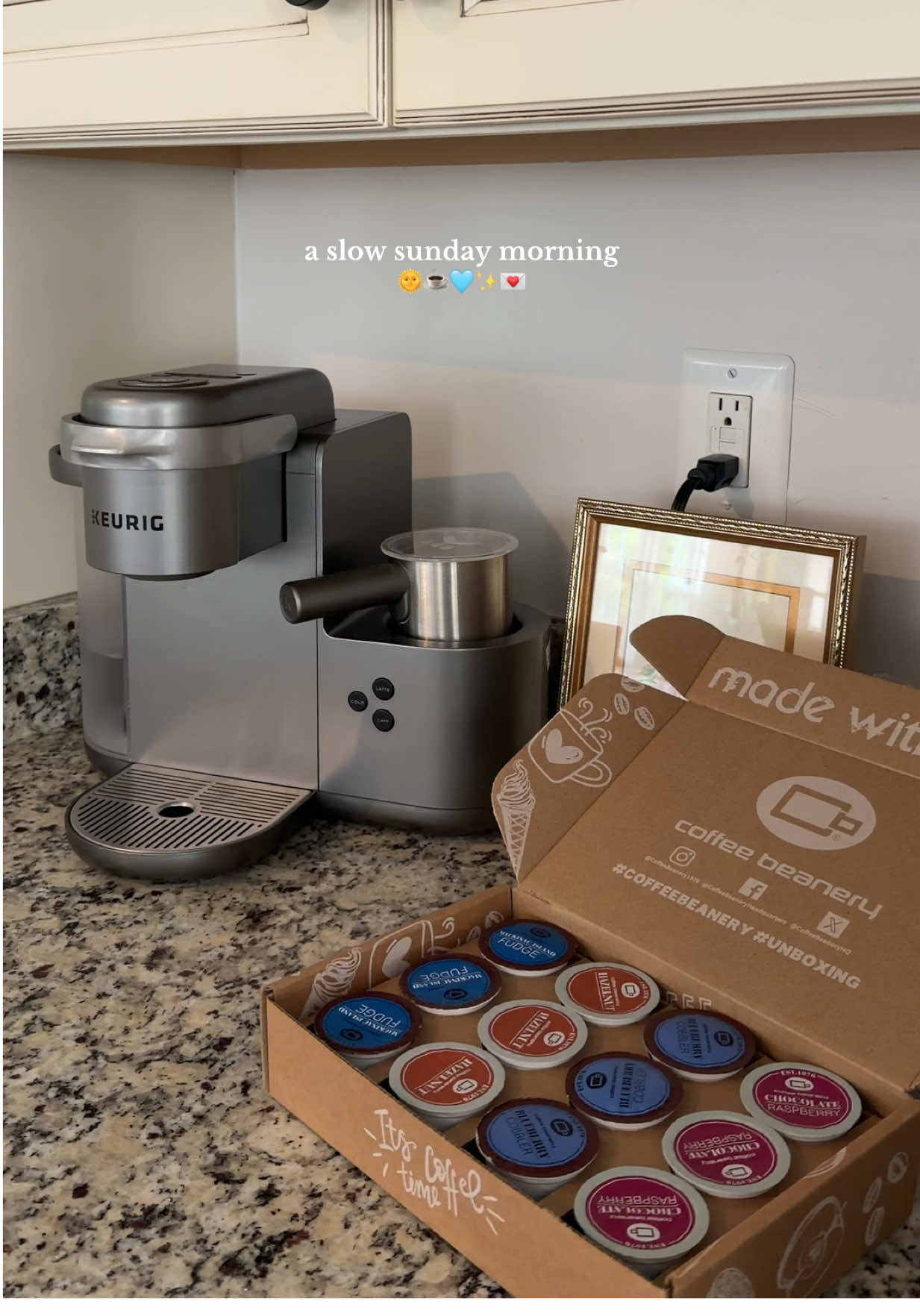 TikTok post by @jersey_girrl for Coffee Beanery. Caption reads: [...] cobbler coffee in hand ☕️🫐🩵 @Coffee....