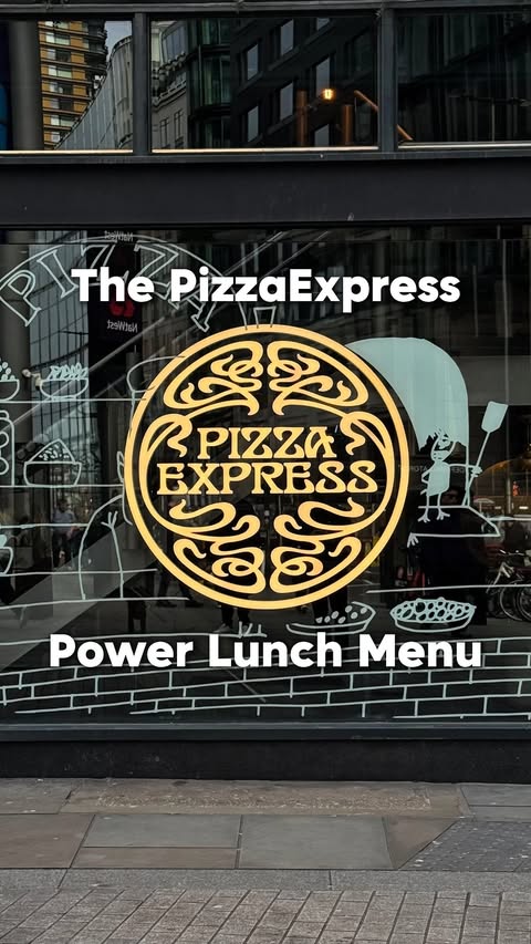 Instagram post by @ethanbridge_ for PizzaExpress. Caption reads: The @pizzaexpress £10 Power Lunch Menu might just....