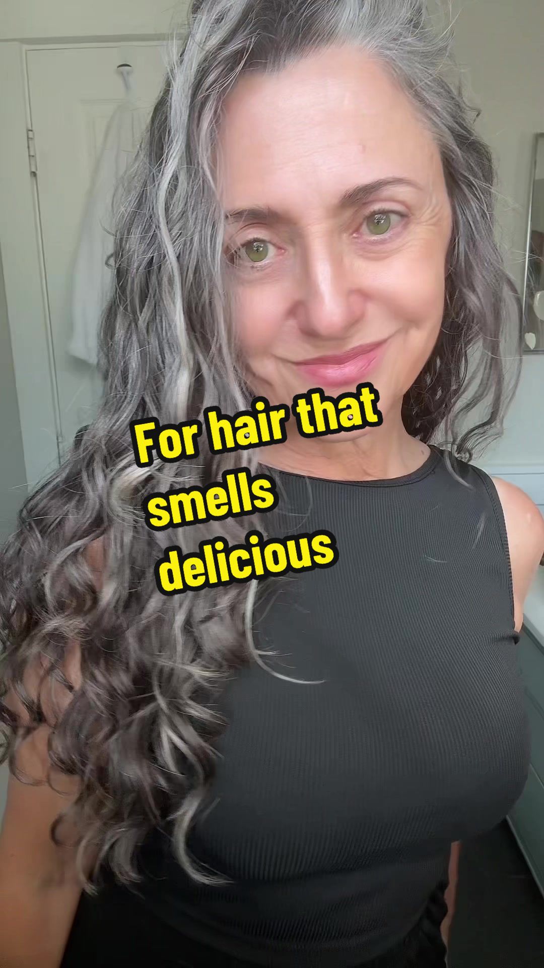 TikTok post by @grayawhile for Briogeo. Caption reads: [...] the superfoods hair masks by @Briogeo 🥑🥝🌸....