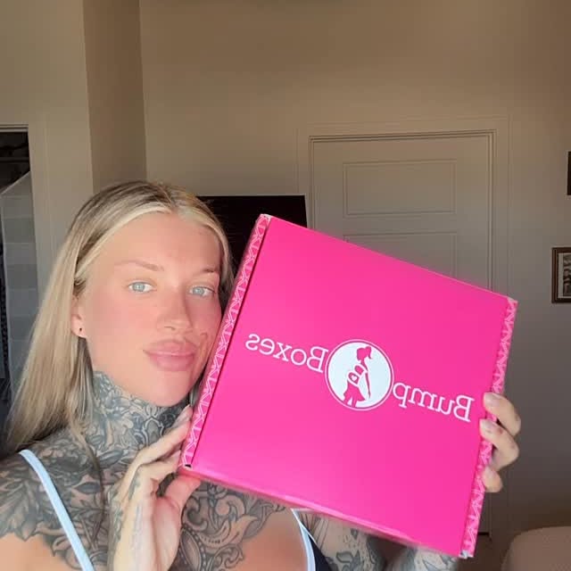 Instagram post by @just__regan for Bump Boxes. Caption reads: POV: I got the best pregnancy gift! @bumpboxes 
•....