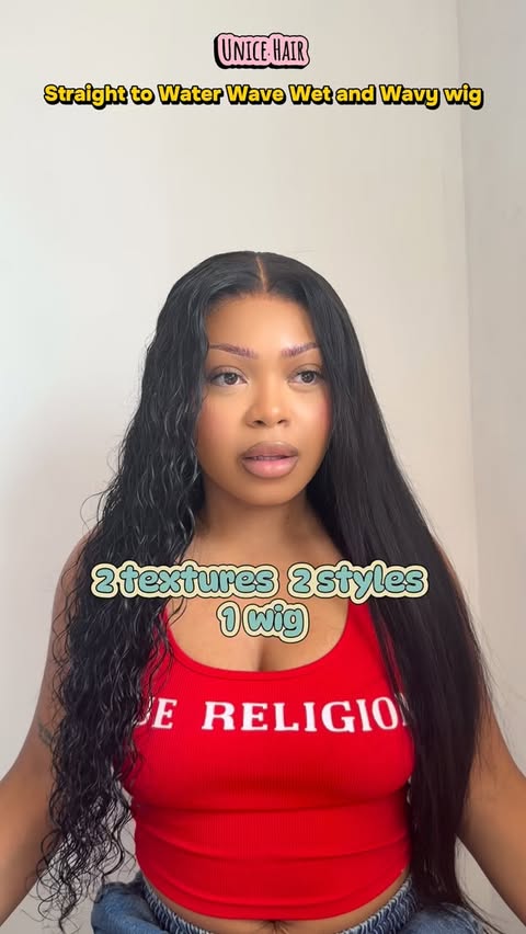 Instagram post by @the_chosen_twox for UNice Hair. Caption reads: @unicehair @unicehairwigs UNice 13x4 Bye Bye Slip....