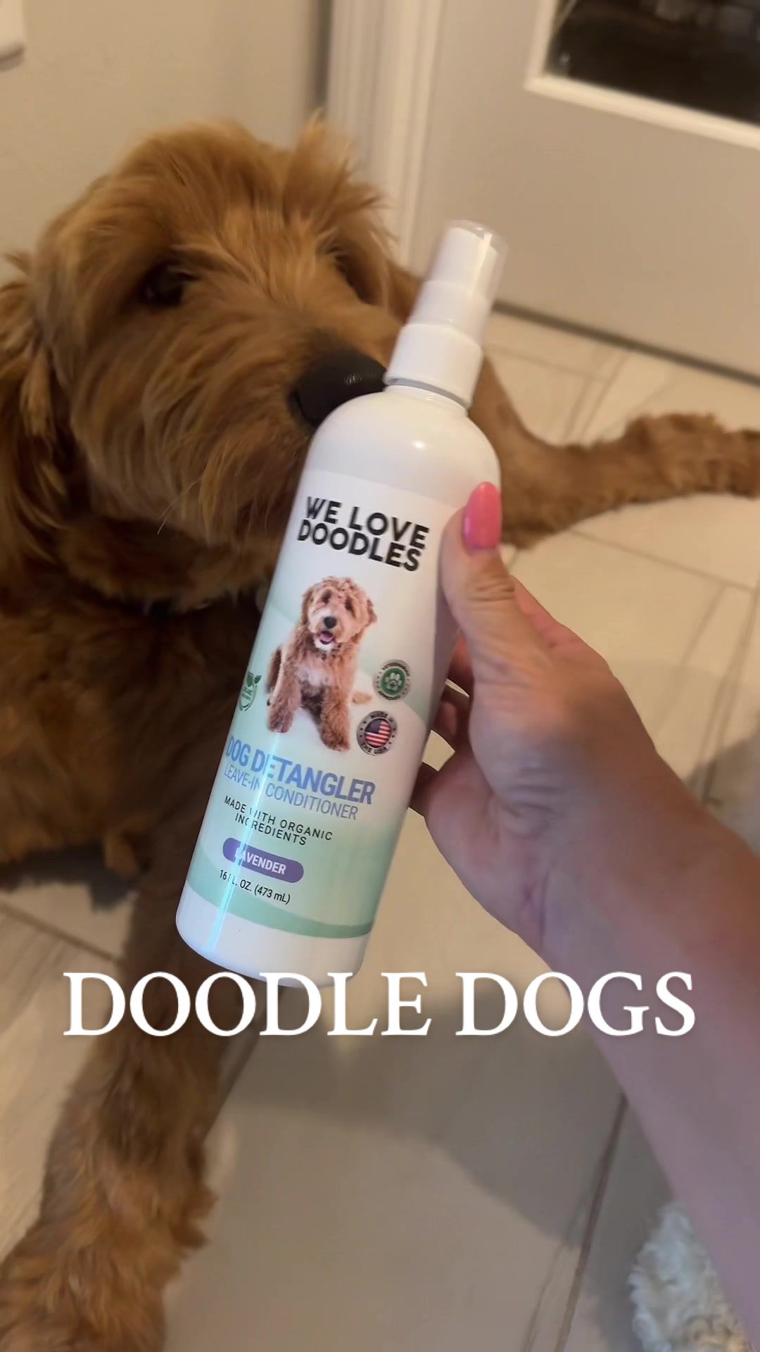 TikTok post by @eehilton for We Love Doodles. Caption reads: [...] feeling soft and smelling good 😊....