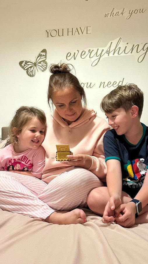 Instagram post by @tashagizmo for The Music Box Store. Caption reads: [...] gift idea; look no....