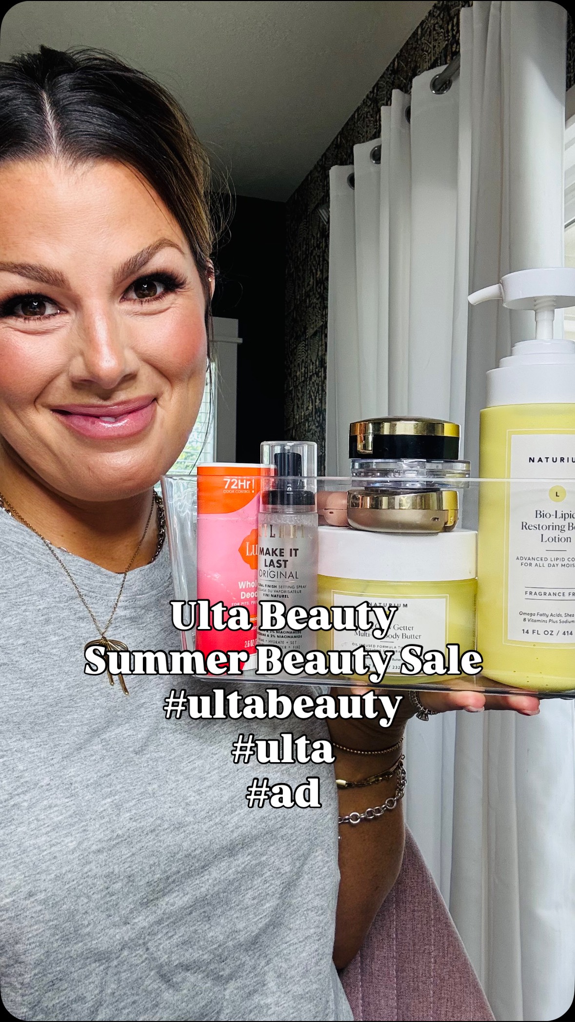 Instagram post by @jenicajo for Naturium. Caption reads: Ulta Beauty is having their summer beauty sale.....