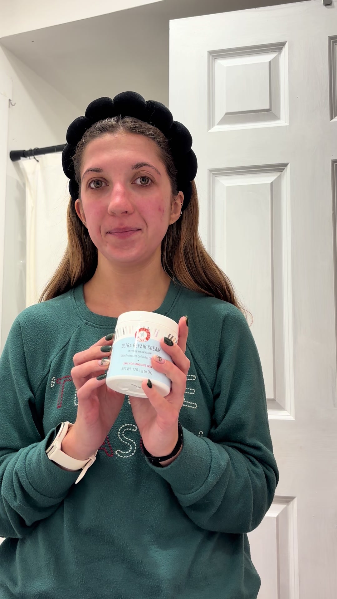 TikTok post by @cory.holland for First Aid Beauty. Caption reads: Best moisturizer @First Aid Beauty #firstaidbeauty....