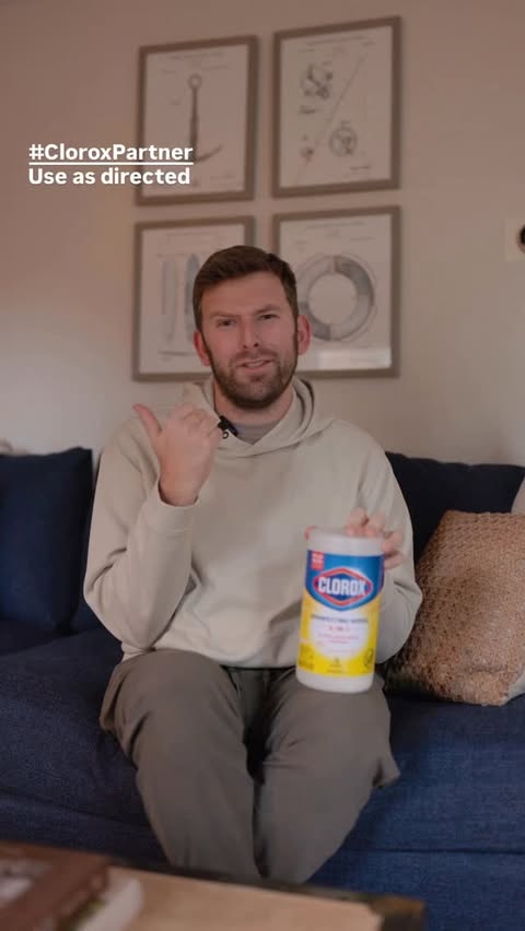 Instagram post by @hayderz for Clorox. Caption reads: [...] mess…. but only because I can count on....