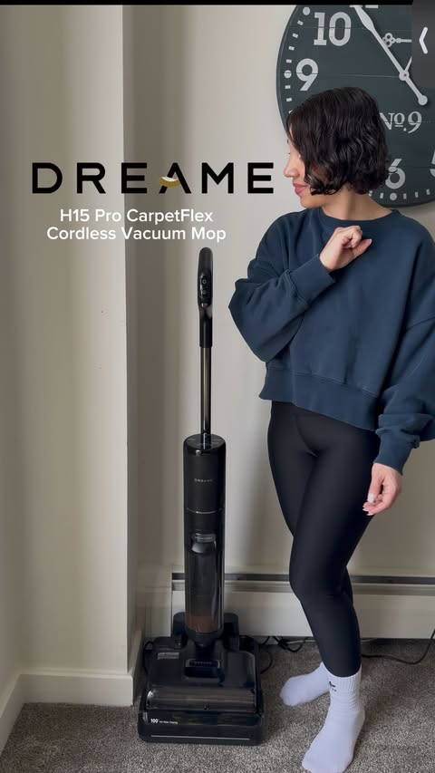 Instagram post by @yasminin.usa for Dreame. Caption reads: [...] 🫠 But I’m not stressed anymore. The Dreame....