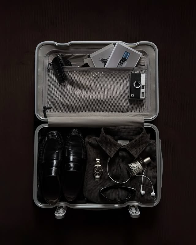 Instagram post by @kiimandersen for Monos. Caption reads: Traveling NYC with style @monostravel AD.