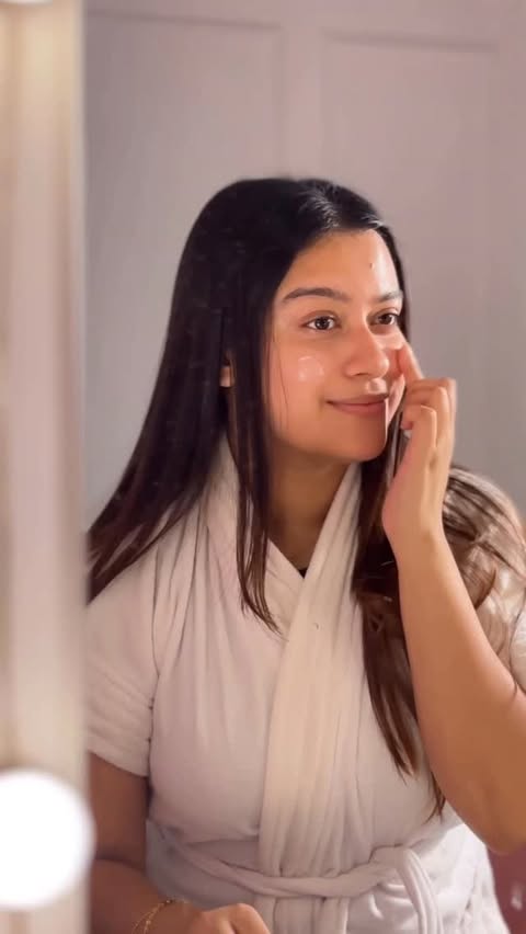 Instagram post by @_susmita_dey_official__ for HK Vitals. Caption reads: [...] from within ✨ My daily skin ritual = hk....