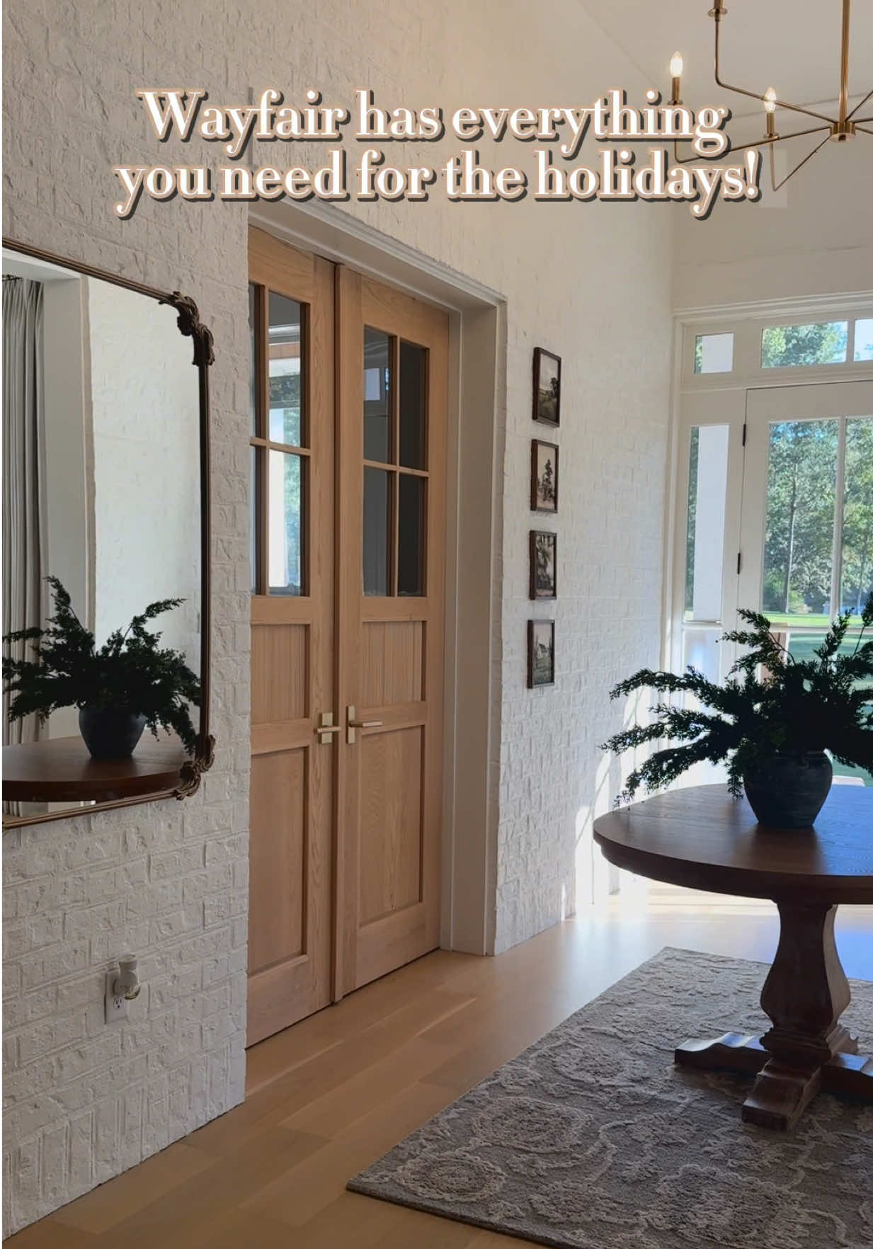 TikTok post by @madisonruffmay for LTK. Caption reads: #ad My foyer was giving ✨new construction listing✨....