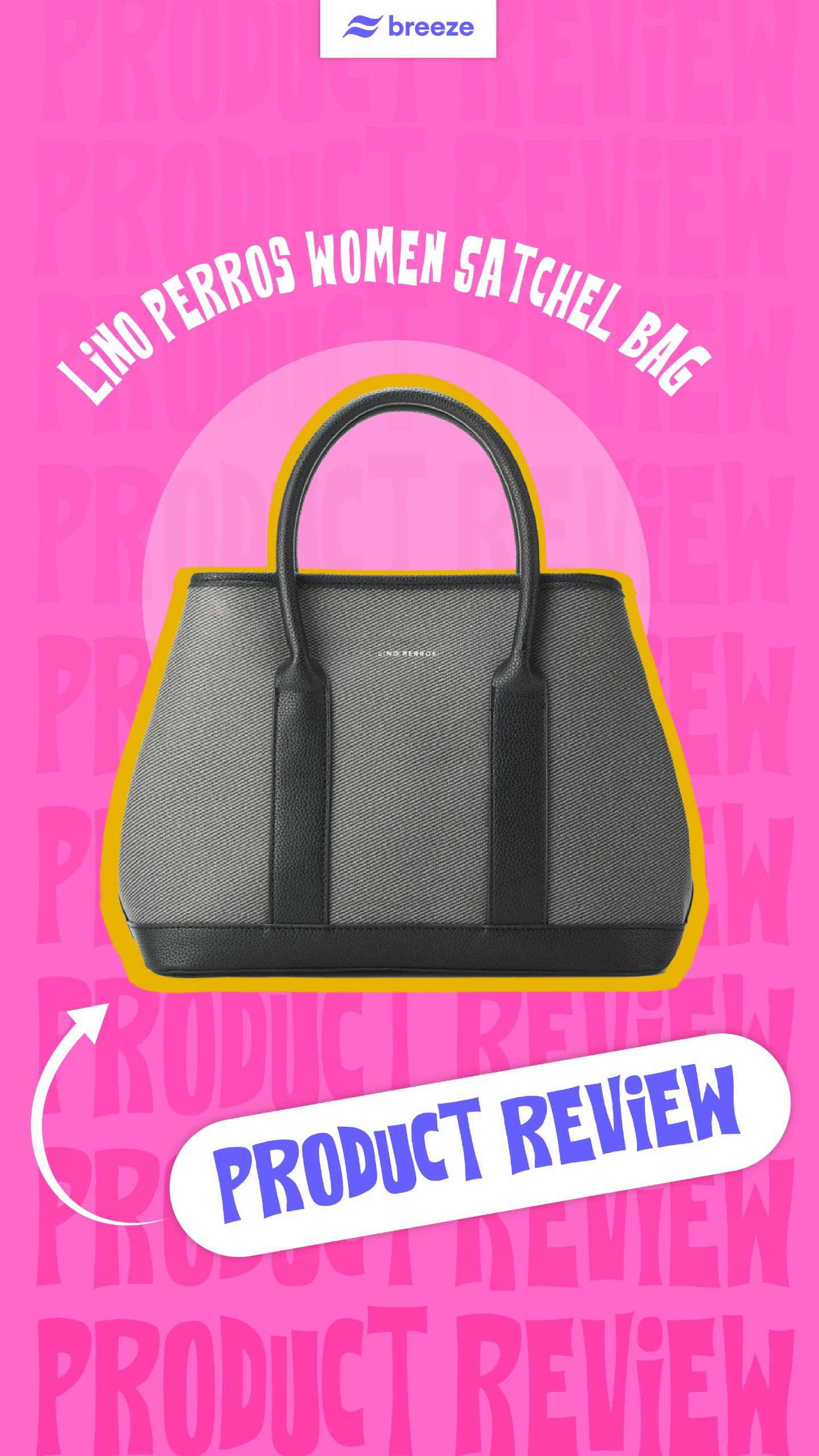 Instagram post by @breezedotin for Lino Perros. Caption reads: Giveaway Alert 🎉

This Monroe Bucket Grey Satchel....