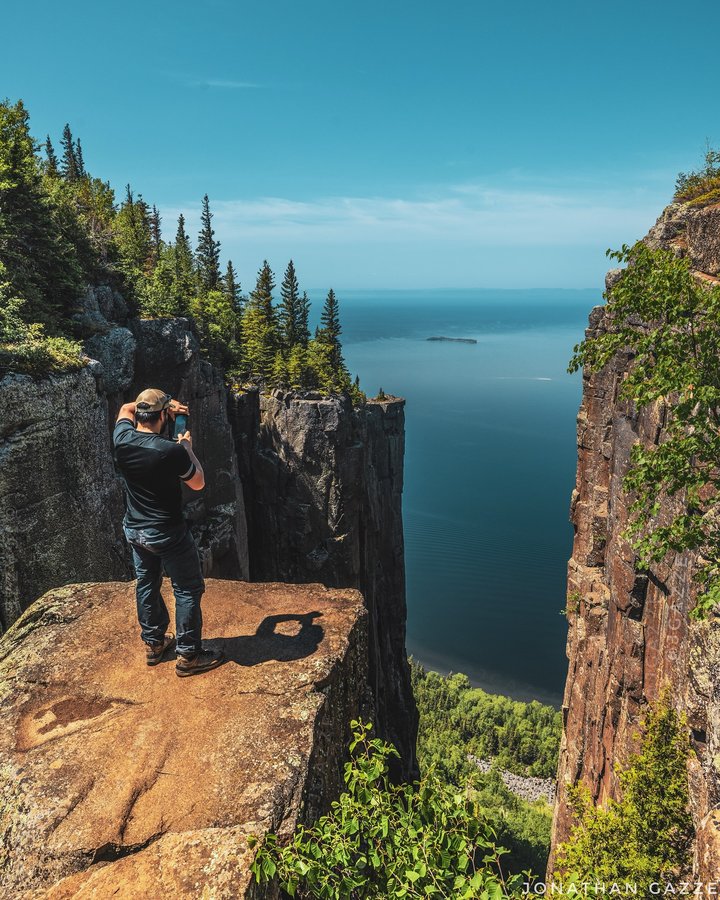 Instagram post by @jgazze for Destination Ontario. Caption reads: Possibly the best hike in Ontario?! 🍂 There’s a....