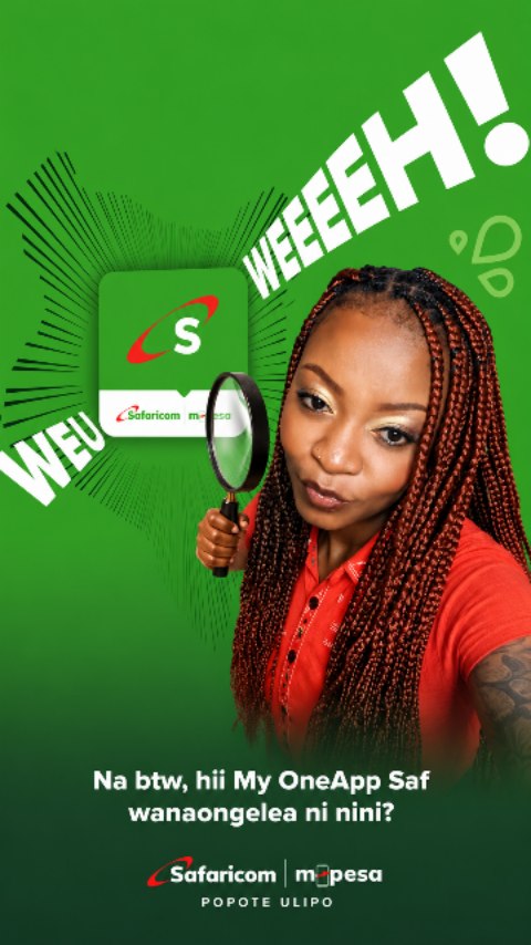 Instagram post by @kingkhazuri for Safaricom. Caption reads: #ad Safaricom has combined M-PESA and mySafaricom....