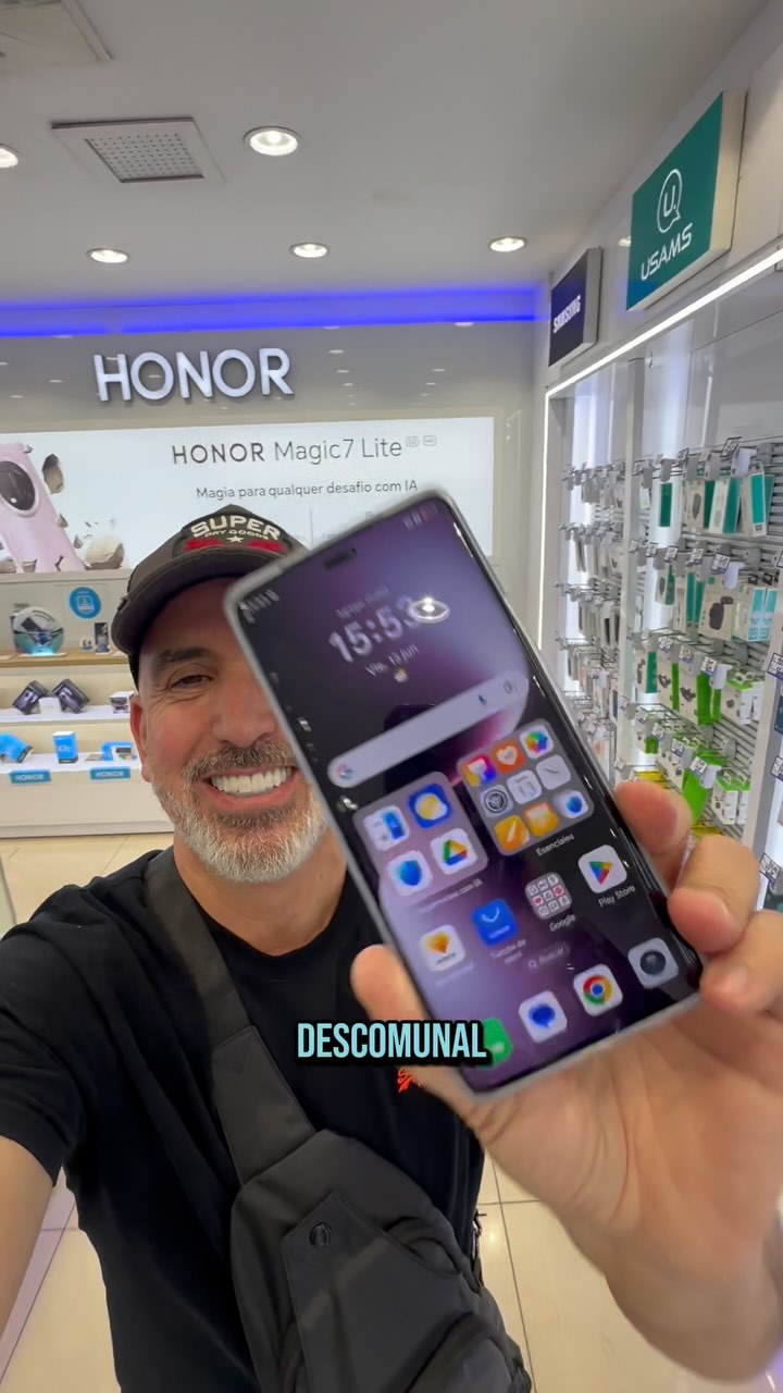 Instagram post by @modojuanchi for Honor. Caption reads: Comprándote un teléfono Honor Magic 7 Lite en....