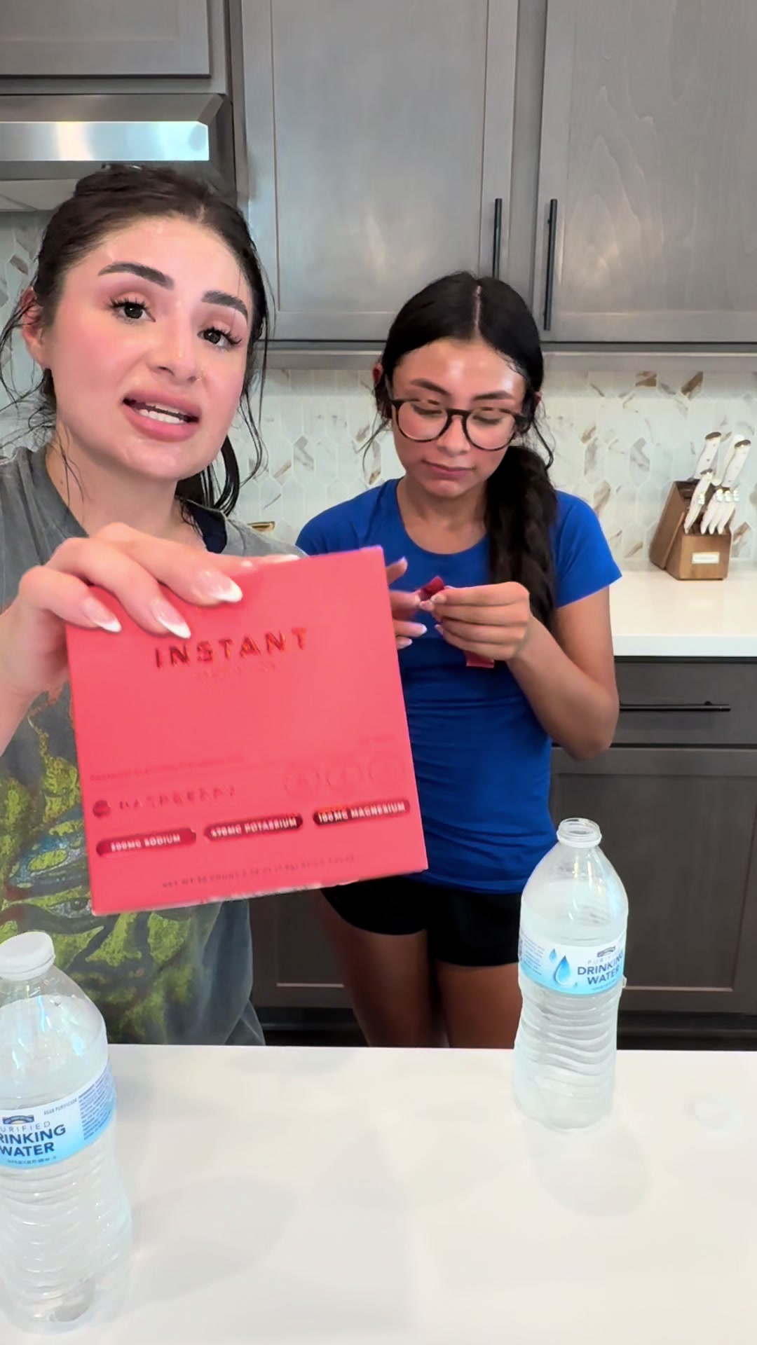 TikTok post by @nicolettelifts for Instant Hydration. Caption reads: [...] skin? Not on my watch 👀 This @Instant....