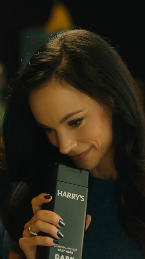Instagram post by @thespacegal for Harry's. Caption reads: @harrys Dark Matter Body Wash was created to [...].