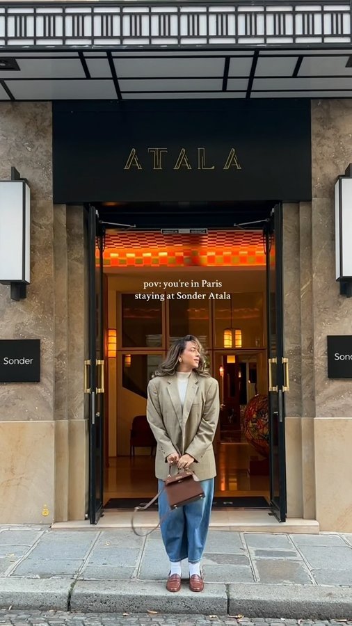 Instagram post by @yamimufdi for Sonder. Caption reads: Paris magic ✨ thanks to @sonderstays! 🫶🏽 I had....