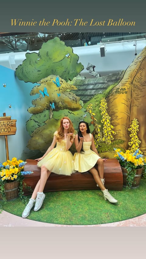 Instagram post by @ticija for Disney Store. Caption reads: [...] *ad pr 🎈 Experience: @disneyclubuk....