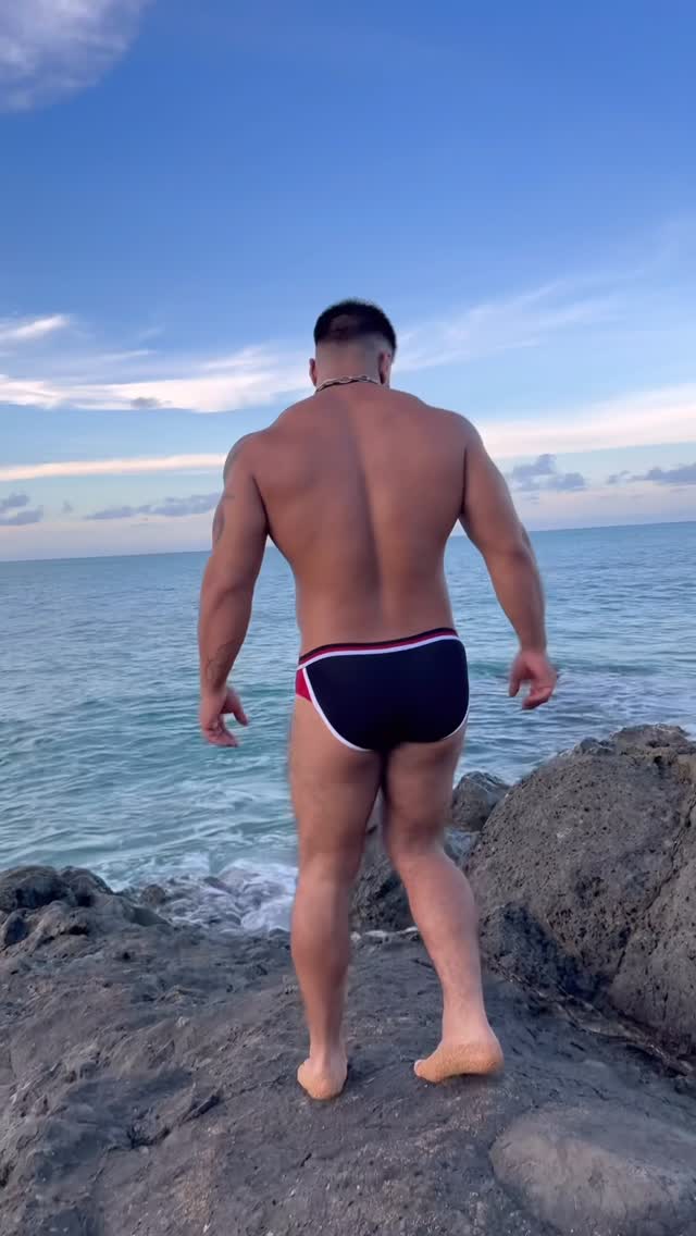 Instagram post by @dombeeef for Nasty Pig. Caption reads: The views of Puerto Rico 🇵🇷 🏝️

🩲@nastypig.