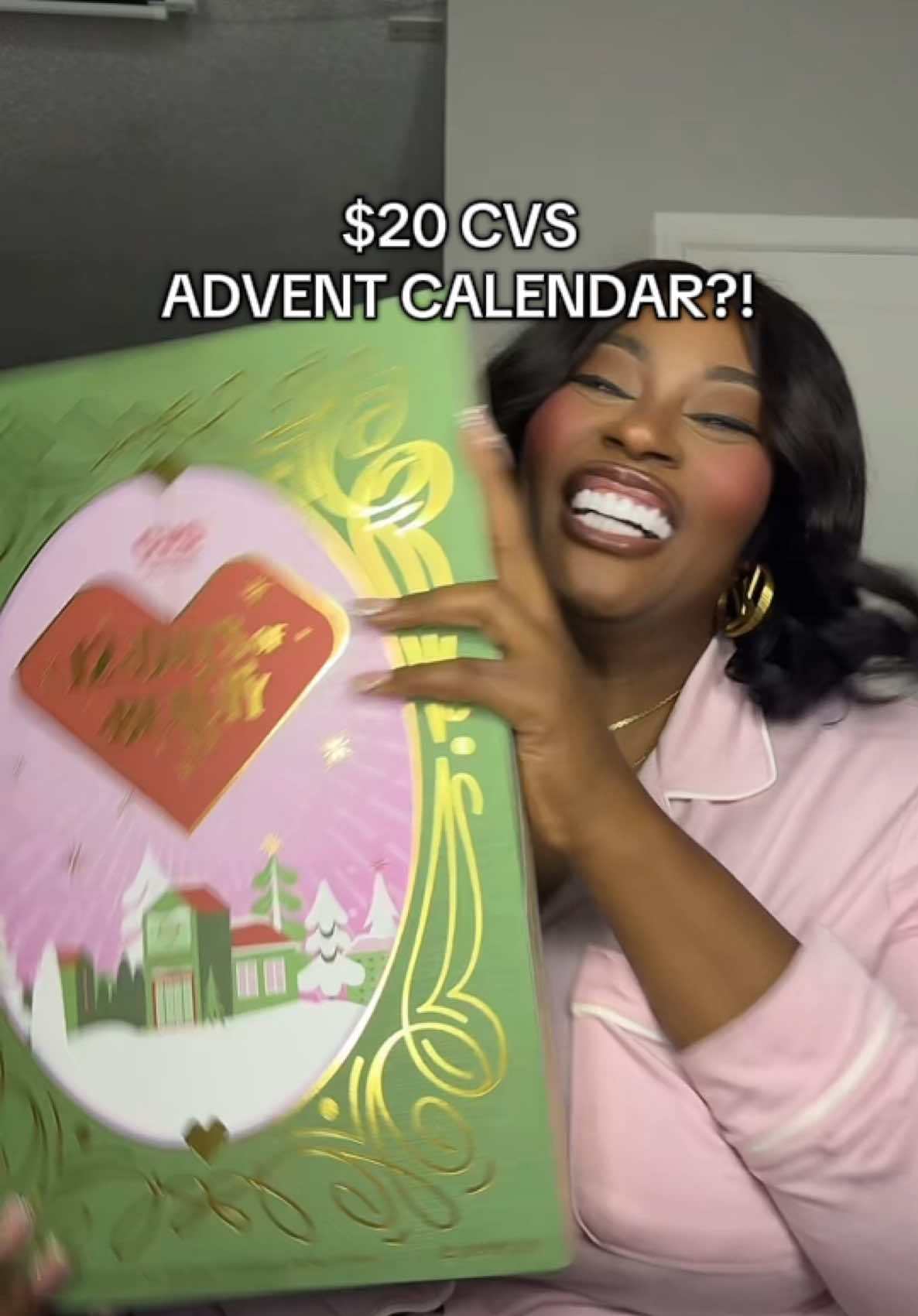 TikTok post by @onesexybbw_ for MONDAY Haircare. Caption reads: CVS said ‘holiday on a budget’ and delivered 😭🎄....