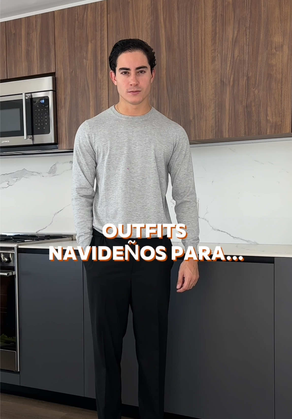 TikTok post by @emilianomedgil for Liverpool. Caption reads: Outfits navideños para…  Full outfits @Liverpool....