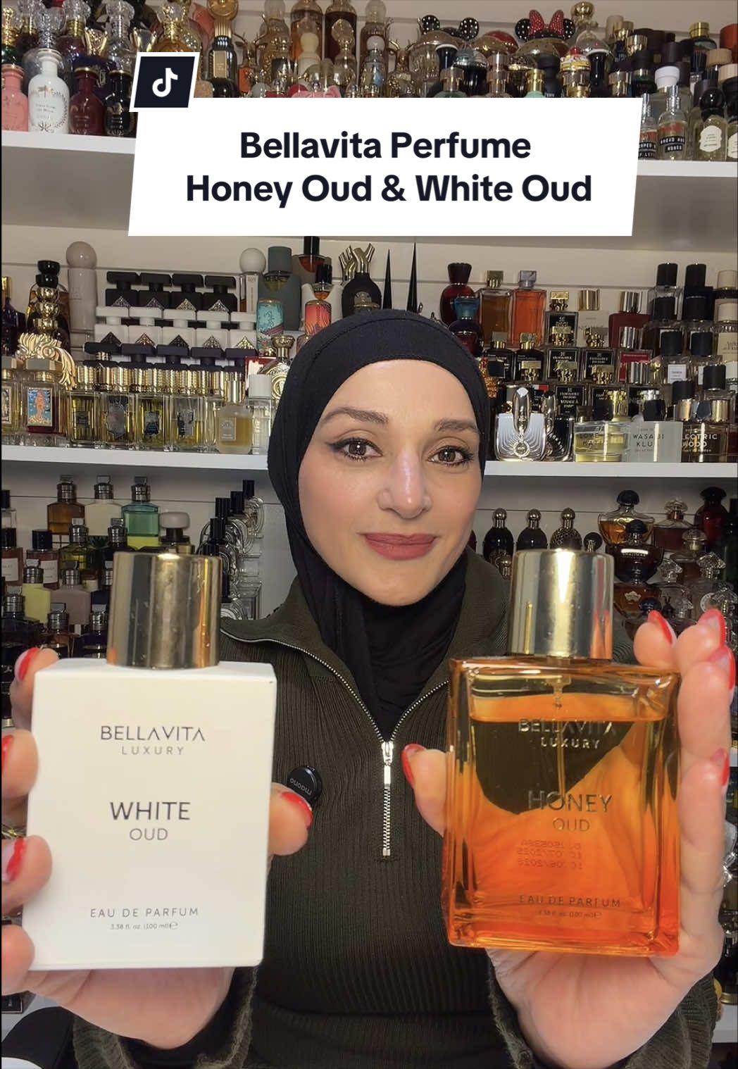 TikTok post by @inemanshome for BellaVitashop. Caption reads: [...] #honeyoud #whiteoud @BellaVitashop.